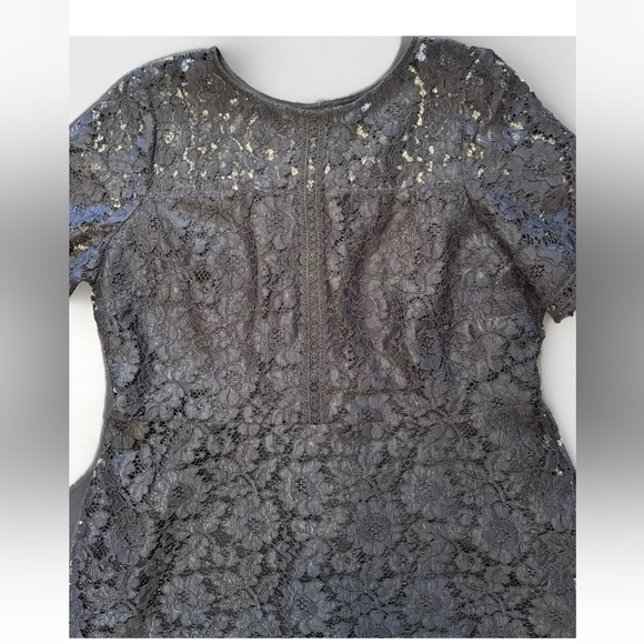 Wallis Black Lace Dress Women Sz 16 EUR 48 UK 20 ALine Party Grunge Classy Event - Picture 7 of 10